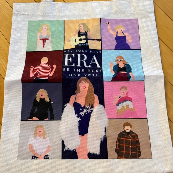 TAYLOR SWIFT Eras Tour Canvas Tote Bag Birthday “May your next ERA be best yet” - Picture 2 of 6